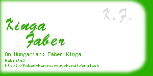kinga faber business card